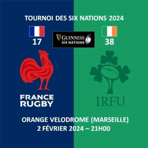 MAGNET RUGBY: FRANKREICH - IRLAND: 17-38 TURNIER DER 6 NATIONEN 2024-02-02 - Bild 1 von 1