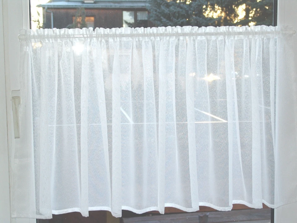 Scheibengardine 1m 2 Varianten weiÃ weinrot Gardine Scheibengardinen