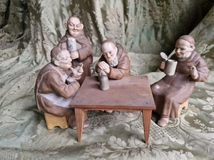 Set Figure di Monaci in porcellana biscuit Turingia (bisque - bisquit) 1900 - Foto 1 di 22