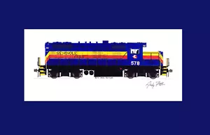 Seminole Gulf GP10 #578 11""x17"" estampado enmarañado firmado por Andy Fletcher - Imagen 1 de 1