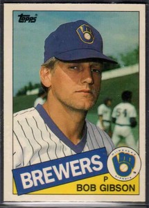 1985 Topps Traded Bob L. Gibson #39T Milwaukee Brewers
