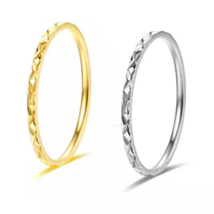 Per quanto riguarda l'anello Superfine Acciaio Titanio Amanti Anello Lingge Sezione Anello Coda - Foto 1 di 8