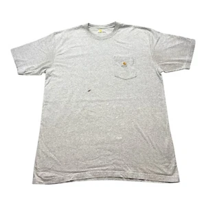 Carhartt Men's XL L Tall Heavyweight Pocket Gray T-shirt Distressed Faded - Picture 1 of 6
