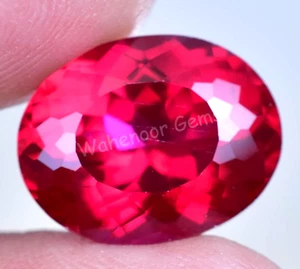Natural Blood Red Ruby 14.40 Ct Mozambique Oval Certified Loose Gemstone - Picture 1 of 7