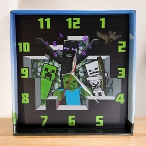 Minecraft Wall Clock Block Creeper Analog Quartz Battery Operated 11 in NEW NIB - Picture 1 of 15