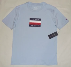 Tommy Hilfiger Boys' 100% Cotton Graphic T-Shirt Breezy Blue M (10/12) New - Picture 1 of 7