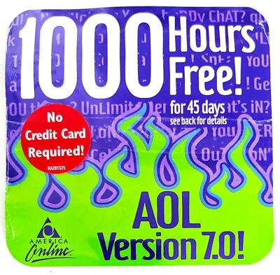 GREEN FIRE America Online Collectible / Install Disc, Vintage AOL CD, Sealed! - Image 1 of 2