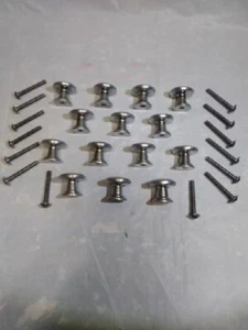 Konvolut (14) Vintage 1" ACH Schrankknöpfe massiv Messing/Zink/Chrom/vernickelt - Bild 1 von 12