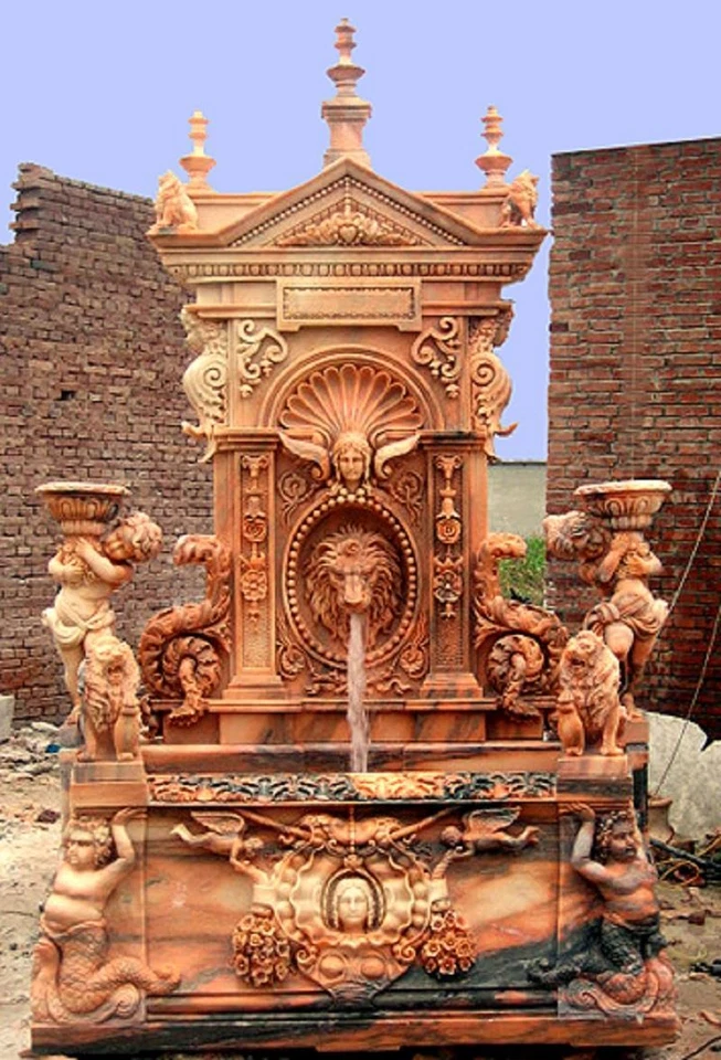 INCREDIBLE WORLD CLASS HAND CARVED MARBLE FIGURAL CHERUB ESTATE FOUNTAIN FNT118 - Image 1 of 1