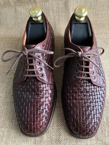 SILVANO LATTANZI Men's Brown Leather Derby Shoes Size UK 5.5 || US 6.5 - Picture 1 of 11