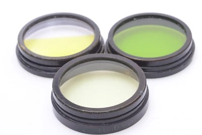 ✅ LEICA, LEITZ A36, 36MM PUSH-ON UV ‘, YELLOW GRADUATED & GREEN FILTER NO CLAMP - Image 1 of 3