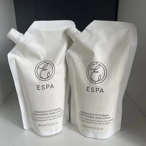 ESPA Geranium &Petitgrain Nourishing Hand Lotion 400ml Extra Large NEW X 2 - Picture 1 of 3