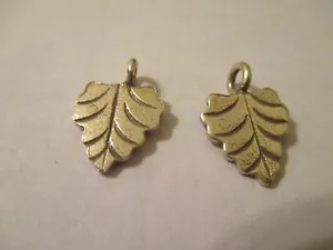 2 Sterling Silver 17x11 mm Vained Leafs Leaves SS20 - Picture 1 of 4