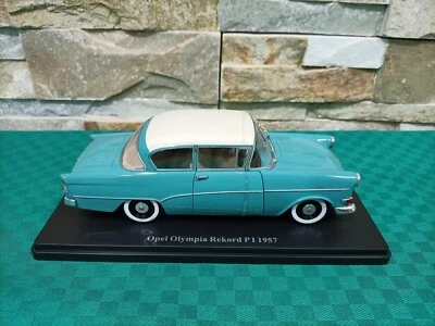 OPEL Olympia Rekord P1 - 1957 - turchese  / bianco - Atlas 1:24 - Immagine 1 di 4