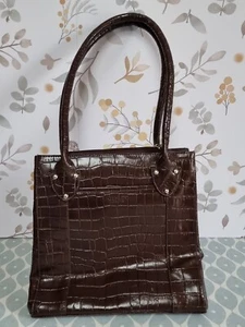 Bolso de hombro OSPREY London Luxury Congo cocodrilo cuero en relieve asa superior dañado - Imagen 1 de 10