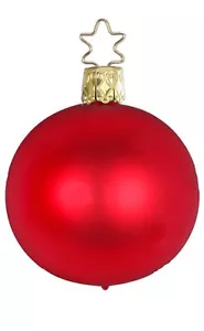 Inge Glas Ball 6 cm, rojo mate 11002T006 Cuerno de vidrio alemán NUEVO con caja de regalo gratuita - Imagen 1 de 2