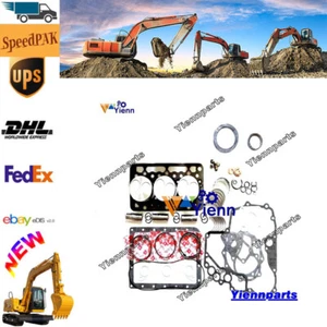 D1402 Overhaul Rebuild Kit For Kubota Engine New Holland L454 L455 L2402 Tractor - Picture 1 of 6