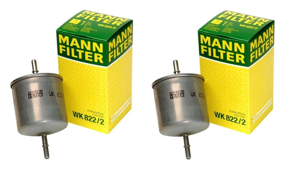 Mann Pair Set of 2 Fuel Filters WK 822/2 For For Volvo C30 C70 S40 S60 S80 - Image 1 of 1