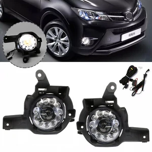 Fit 2013 2014 2015 Toyota Rav4 XLE LE EV Sport Front Bumper LED Fog Lights Lamps - Picture 1 of 16