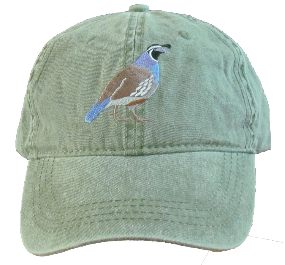Gorra de algodón bordada California Codorniz NUEVA Valley Quail Foto 1 de 1