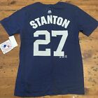 MAJESTIC GIANCARLO STANTON NEW YORK NY YANKEES YOUTH MED (10-12) T-SHIRT, NAVY