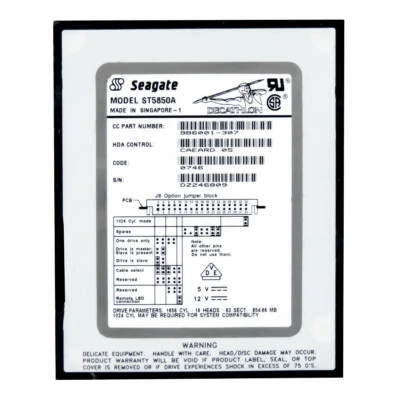 Seagate Decathlon St5850A 850MB 5400 RPM Pata Ide 3.5 Inch - Image 1 of 3