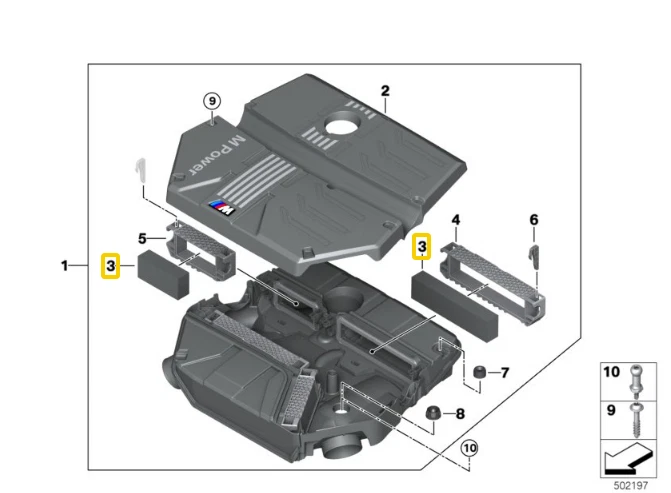 Air Filter Genuine BMW X3 M F97 X4 M F98 13729502014 - image 1 of 1