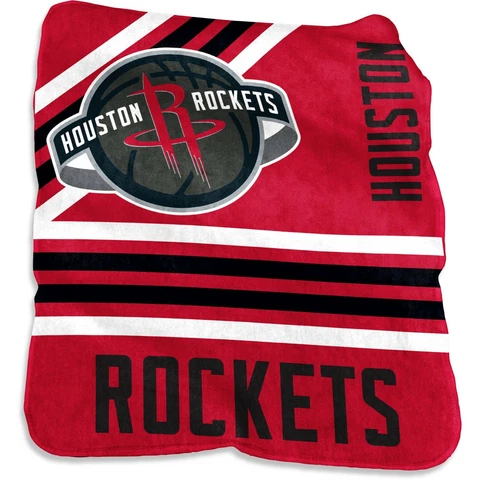Houston Rockets NBA Plush Raschel Logo Throw Blanket - W8121323223 Cover
