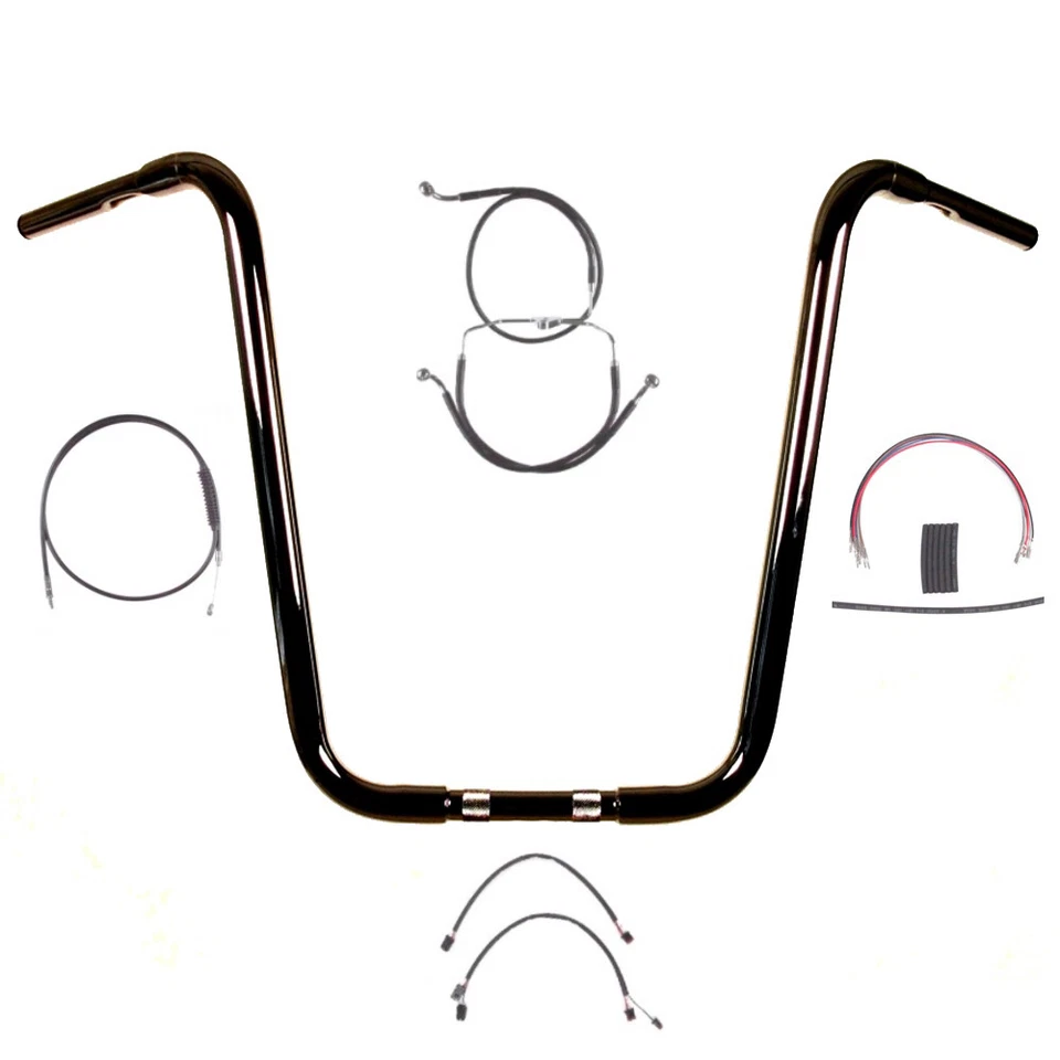 1 1 1/4 «BBlack 22» обезьяна вешалка бар набор 2014-2016 Harley-Davidson Road King без ABS - Изображение 1 из 2