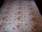 Square 48 inch 1950s tablecloth - white with red yellow blue decor