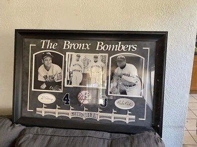 The Bronx Bombers Framed Collage Lou Gehrig & Babe Ruth - Image 1 of 4