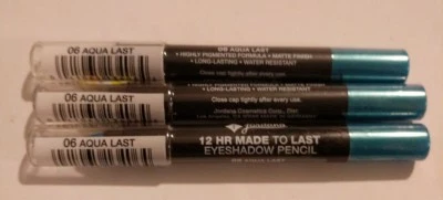  Jordana 12 Hour Made To Last Eyeshadow Pencil, Aqua Last Lot Of 3.New  - Image 1 of 3