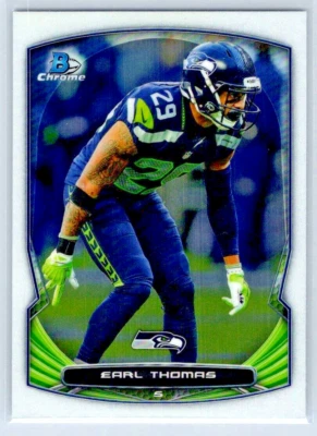2014 Bowman Chrome Football - Earl Thomas - Seattle Seahawks - Base - #63 - Image 1 of 2