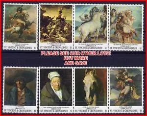 ST.VINCENT 2003 FAMOUS PAINTINGS by GERICAULT MNH HORSES MILITARY UNIFORMS - Picture 1 of 1