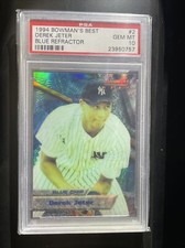 1994 Bowman's Best Base Blue Refractors Derek Jeter #2 PSA 10 GEM MT HOF