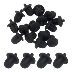 15 pièces 6,35 mm housse de conduit de prise audio jack PC DVD prises microphone casquettes, noir - Photo 1 sur 7