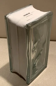Glass Block Wave 3 3/4" W x 7 3/4" H x 3 1/4” D.  Made by Mulia.  NEW - Picture 1 of 7
