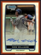 2012 Bowman Draft Chrome Draft Picks Auto Refractor Nick Williams #BCA-NW Auto