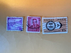 Canal Zone Stamps, 2 cent Roosevelt, 4 cent and 10 cent Air Mail - Picture 1 of 1