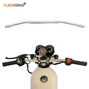 Universal Motorcycle 22mm 7/8'' Handlebar Aluminum Anodizing Handle Bar Silver - Picture 1 of 14