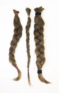 Europäisches Echthaar Schnitthaare/Rohhaare hellblond mind.100 Gr 35-40cm - Bild 1 von 1