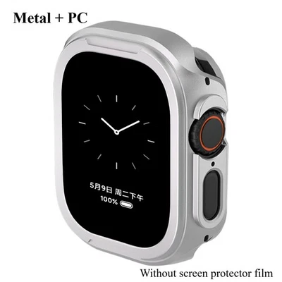 For Apple Watch Ultra2/1 Series 10 9 8 7 Metal Case Protector Cover Bumper Frame - Image 1 of 4
