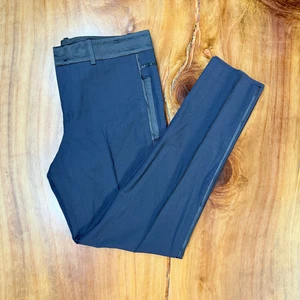 Pantalones Vince Mujer Negocios Azul Marino 6 Satén Carrera Diseñador Lana I4-30 - Imagen 1 de 7