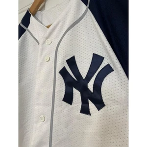 Vintage Majestic New York Yankees MLB Blank Jersey Baseball White Navy Herren L - Bild 1 von 7