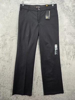 Pantalón para mujer Lee Ultra Lux cómodo con movimiento flexible talla 12 largo negro nuevo con etiquetas Foto 1 de 4
