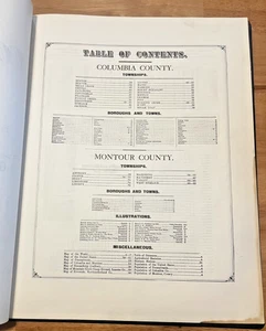 Columbia & Montour Counties Pennsylvania 1876 Beers Atlas 1975 Reprint - Bild 1 von 14