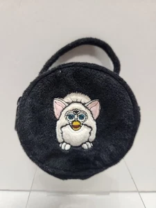 Vintage Rare Furby Coin Purse Black White Furby Plush Round - Picture 1 of 5