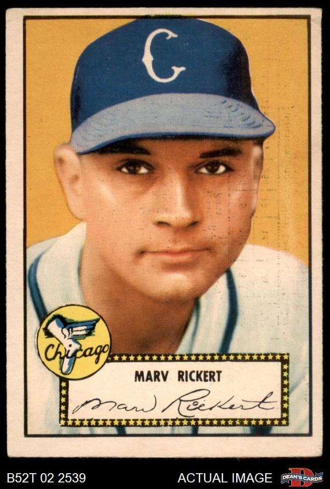 1952 Topps #50 Marv Rickert White Sox 2 - GOOD - Image 1 of 1