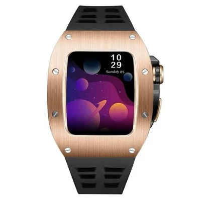 Correa de silicona de lujo + funda protectora (45 mm) para Apple Watch Series 7/8 Foto 1 de 4