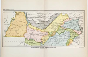 1899 TENNESSEE Map ORIGINAL - CEDED INDIAN LANDS - NATIVE AMERICAN (13X6) - Picture 1 of 6